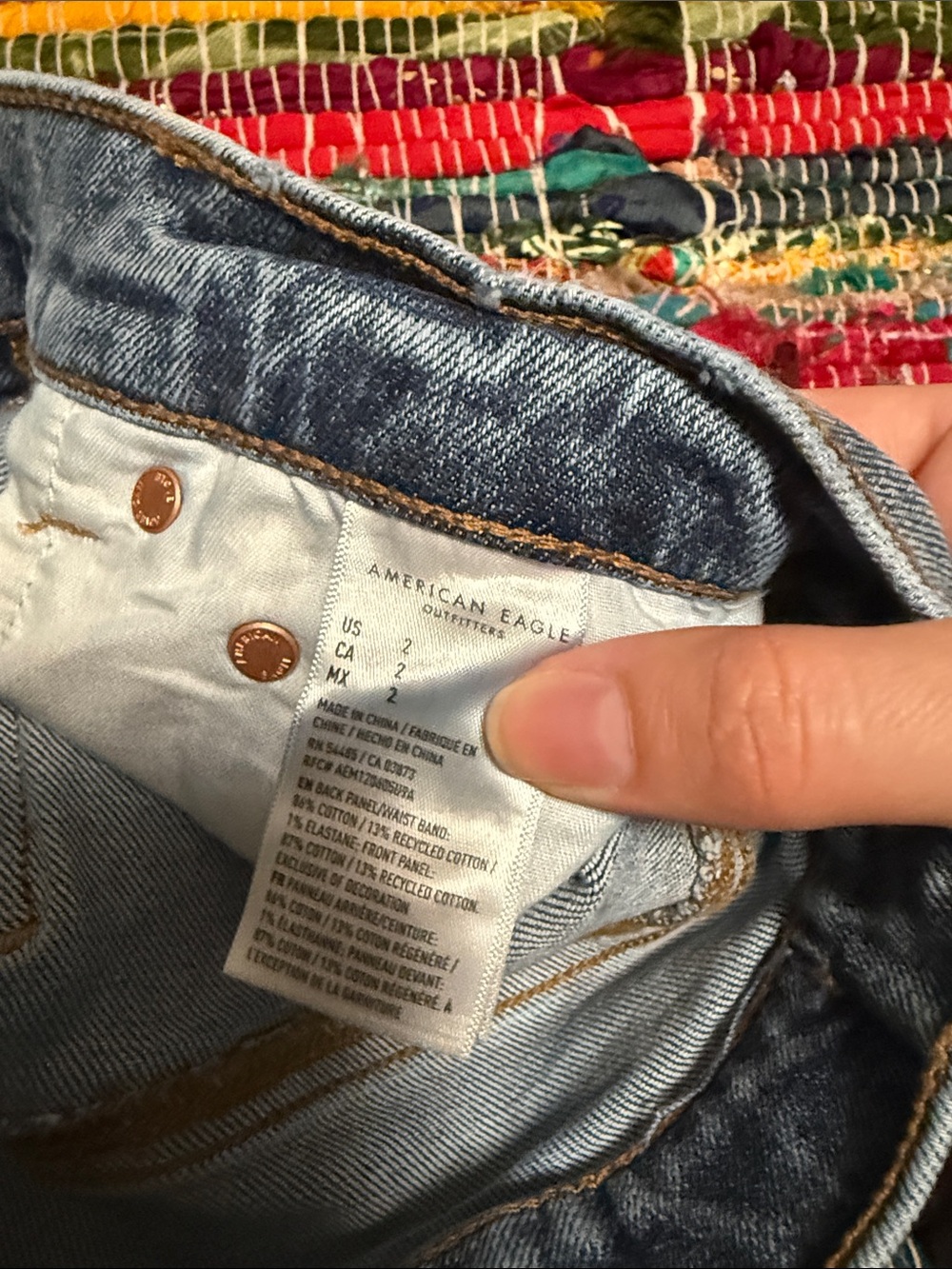 American Eagle Outfitters Relaxed Fit Distressed Denim Shorts - Picture 3 of 4